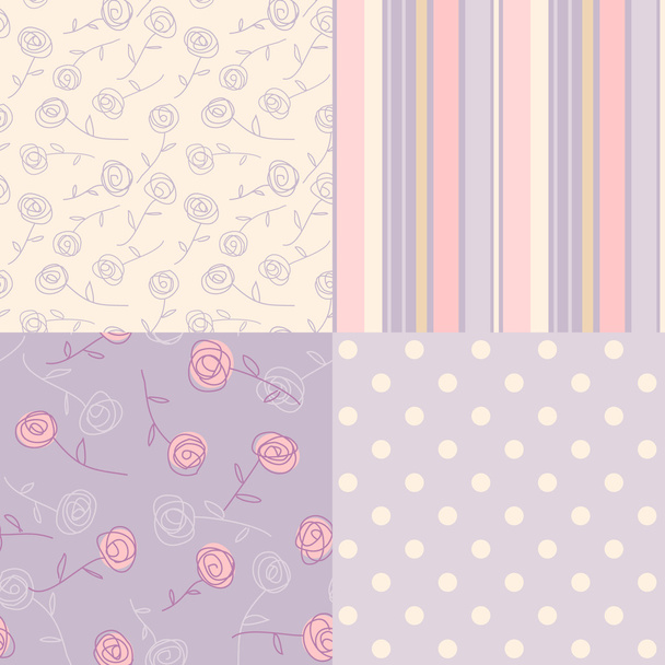 Simple seamless patterns - Vector, Image