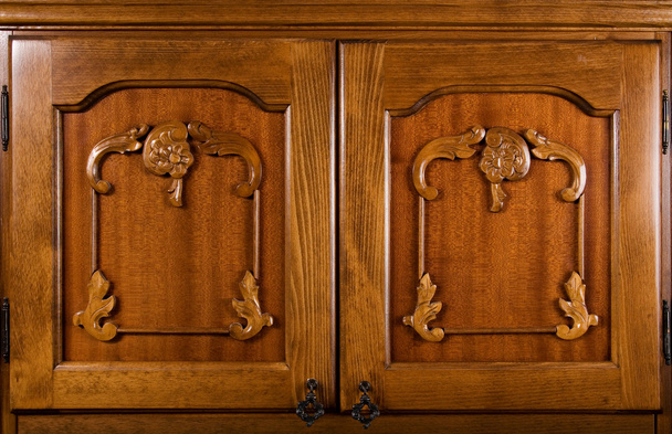 Close-up of wooden doors - Foto, afbeelding
