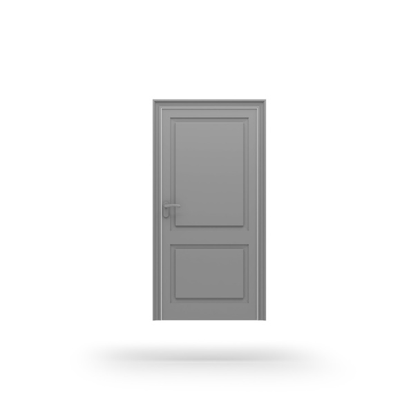 Het pictogram van de deur. 3D-rendering. - Foto, afbeelding