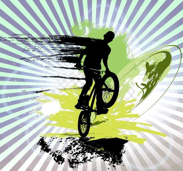 BMX wielrenner illustratie   - Vector, afbeelding