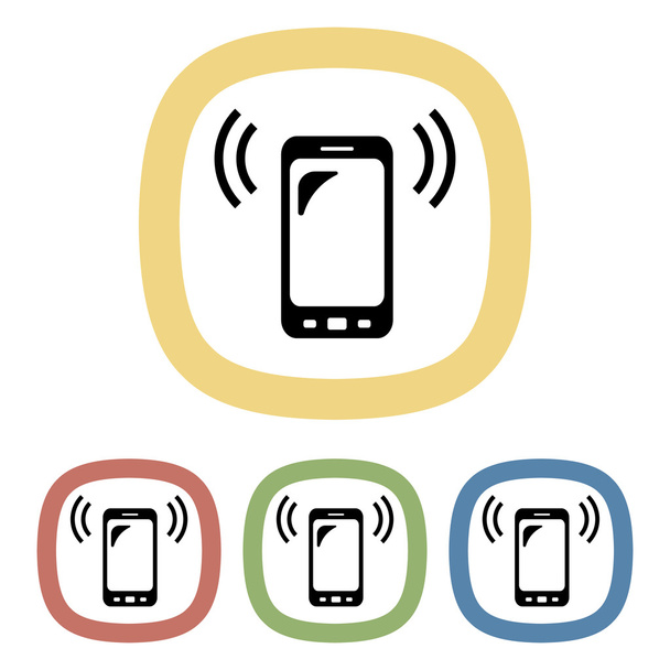 Красочная иконка телефона
 - Вектор,изображение