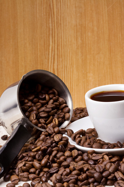 Cup, coffee and bens - Foto, imagen