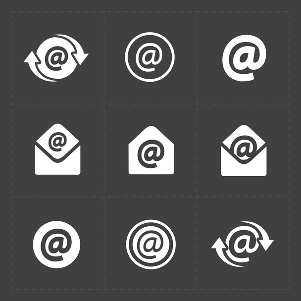 Vector E-mail icons on Dark Background.  - Vector, Image