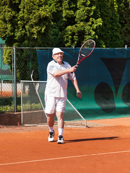 80 year old men playing tennis - Photo, Image