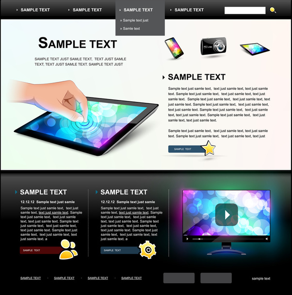 Editable Website Template - Vector, Imagen