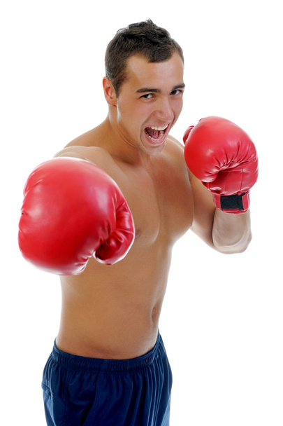 Portrait of athletic boxer - Foto, afbeelding