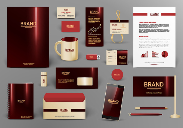 Corporate identity template. Branding design with logo.    - Wektor, obraz