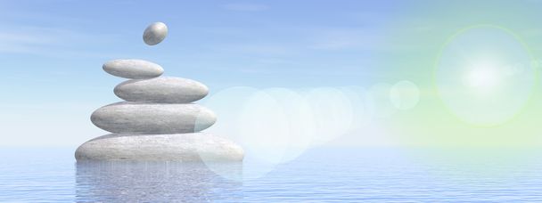 Balance stones - 3D render - Photo, Image