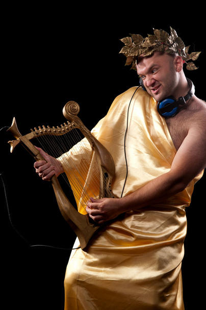 Man with a harp - Photo, Image