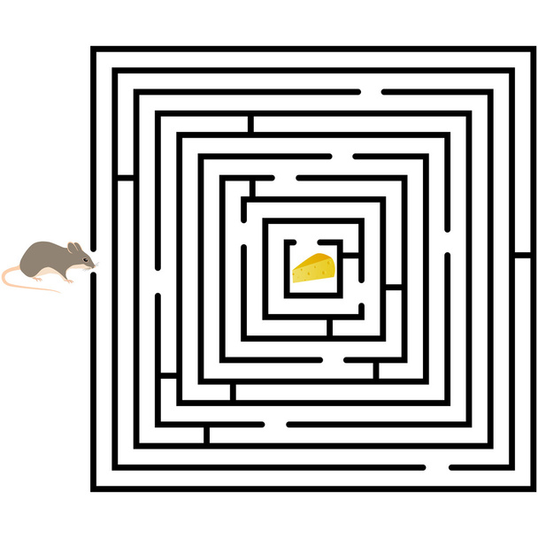 labyrint na bílém pozadí - Vektor, obrázek