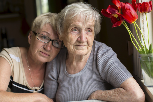 mature woman with her adult daughter - Photo, image