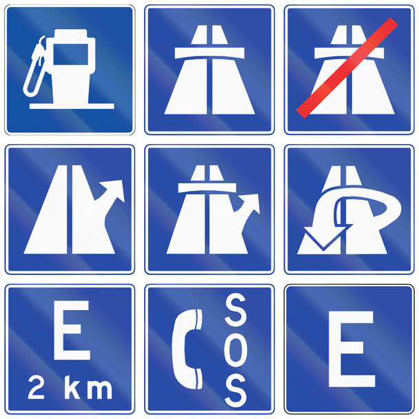 Автомагістраль інформаційні знаки в Чилі - Фото, зображення