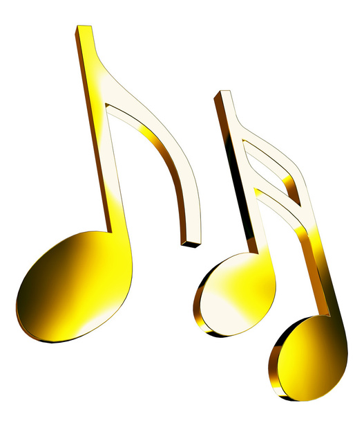 Gold music notes - Photo, Image