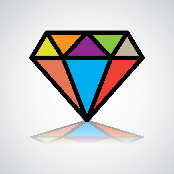 Diamant-Symbol - Vektor, Bild