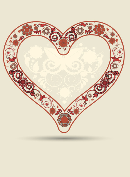 Vintage heart background - Foto, Bild