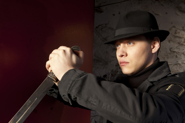 A dangerous man holding dagger  - Fotoğraf, Görsel