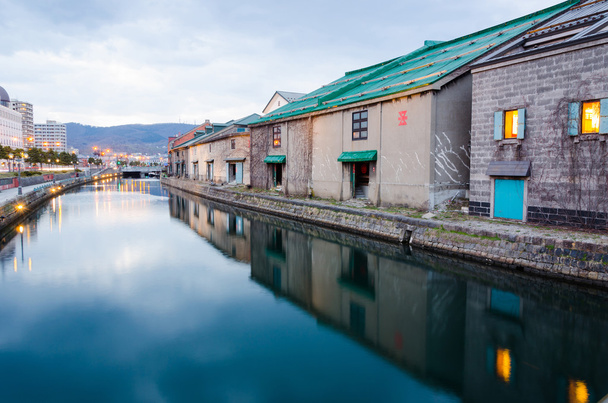 Warehouses along the Otaru canal in Otaru city - Photo, Image