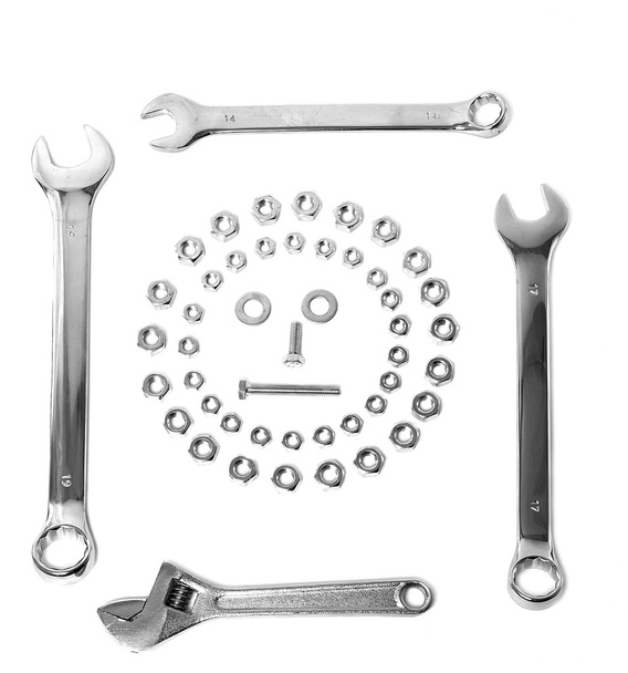 Nuts & bolts conposition fun skull - Photo, Image