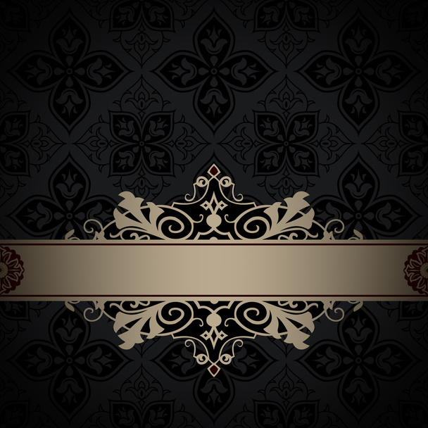 Decorative background with patterns and border. - Foto, imagen
