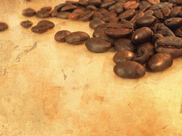 Ziarna kawy tło vintage - Zdjęcie, obraz