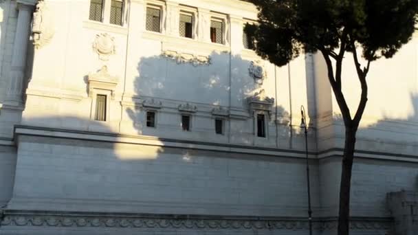 Altare della Patria, is a monument built in honour of Victor Emmanuel, first king of a unified Italy, located in Rome, Italy. It occupies a site between Piazza Venezia and Capitoline Hill. - Footage, Video
