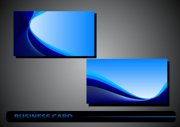 Business cards with the waves - Vektör, Görsel