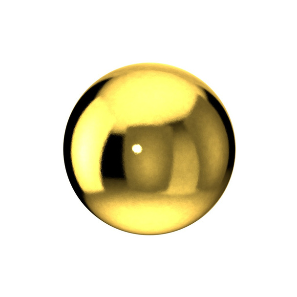 Metallic sphere isolated on white background. - Fotoğraf, Görsel