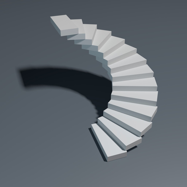 Spiral staircase isolated on gray background. - Fotó, kép