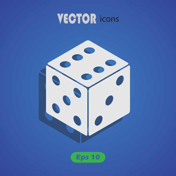 dice vector icon for web and mobile - Vector, Image