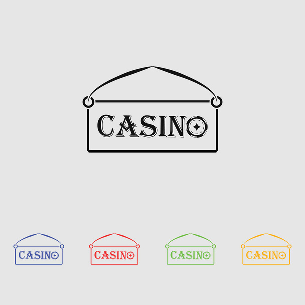 Casino piatto vettoriale icona
 - Vettoriali, immagini