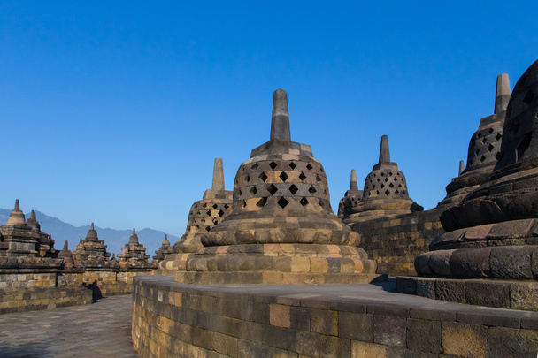 το συγκρότημα του αρχαίου ναού του Borobudur - Φωτογραφία, εικόνα