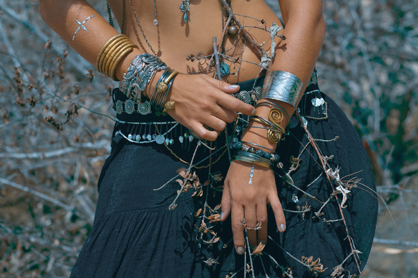 tribal woman close up  - Фото, изображение