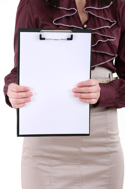 Folder with white sheets of paper - Photo, Image