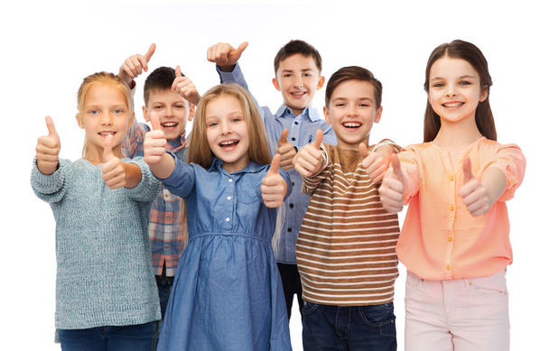 happy children showing thumbs up - Foto, Imagem