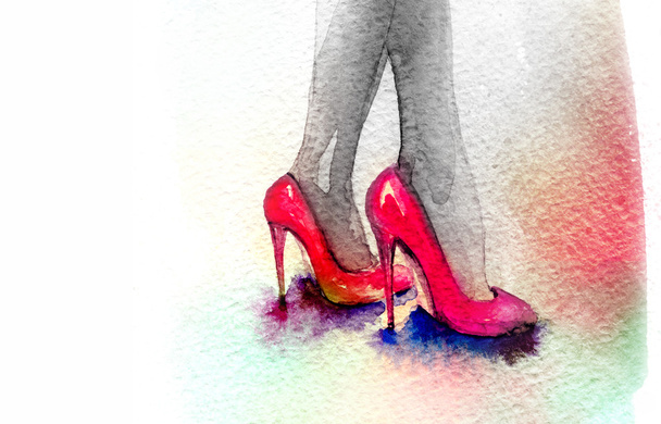 Shoes .fashion illustration - Foto, imagen