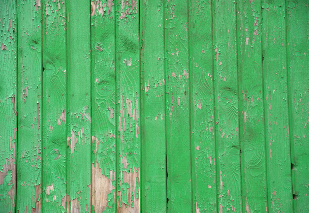 Texture of old green fence - Photo, Image