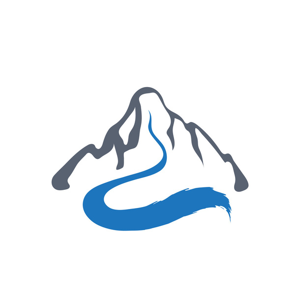 Mountain River, vektorin logo kuvitus
. - Vektori, kuva