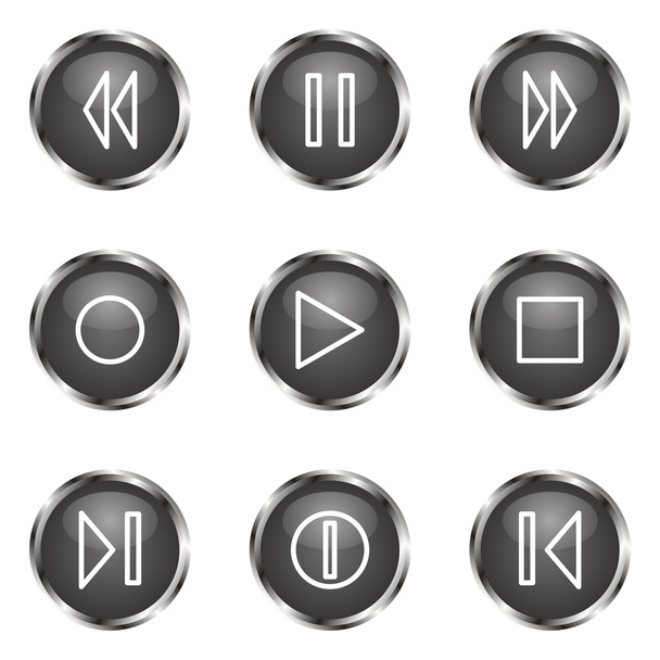 Set de iconos brillantes
 - Vector, imagen