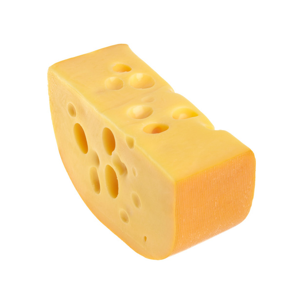 stukje kaas geïsoleerd - Foto, afbeelding