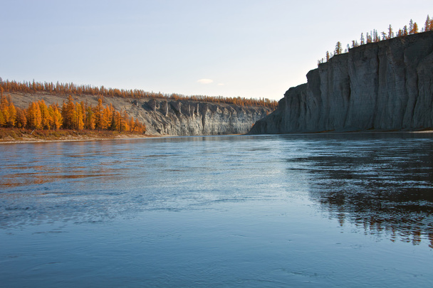 Siberian taiga river in autumn  - Photo, Image