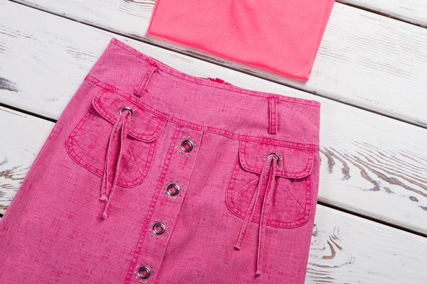 Pink skirt and T-shirt.  - Photo, Image