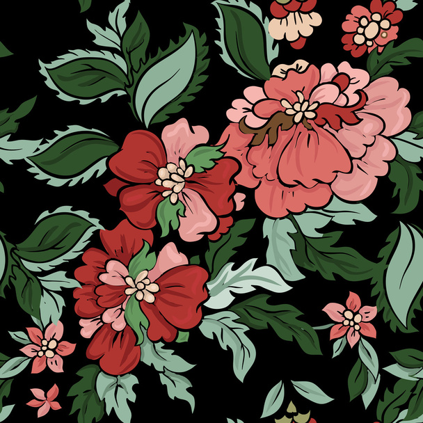 Beautiful floral seamless pattern . - Vektor, Bild