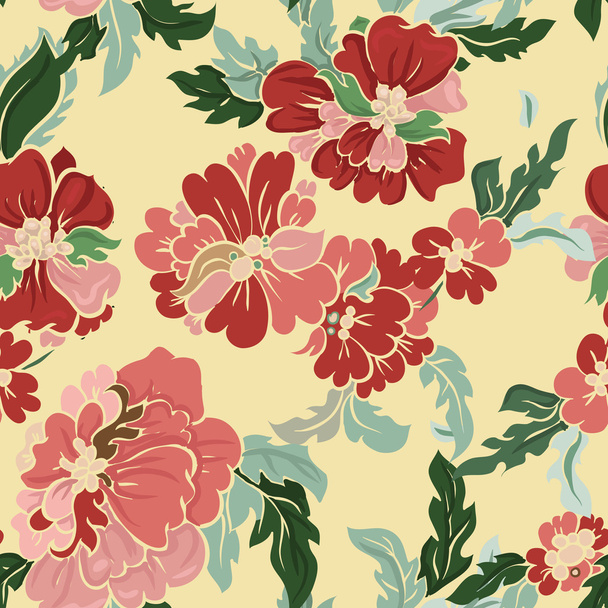 Beautiful floral seamless pattern . - Вектор,изображение