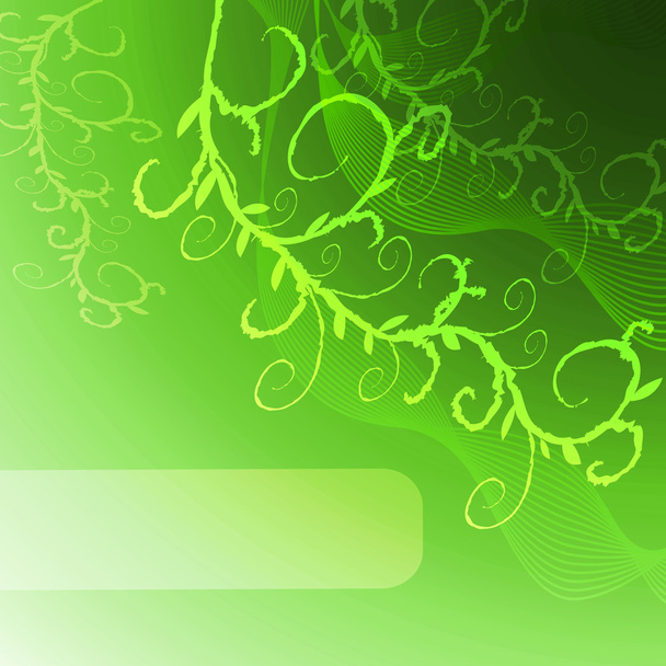 yeşil zemin üzerine yeşil dal - Vektör, Görsel