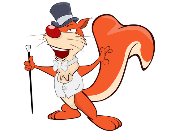 squirrel character cartoon - Вектор,изображение