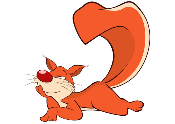 squirrel character cartoon - Вектор,изображение