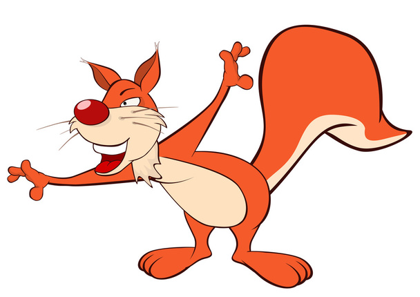 squirrel character cartoon - Vector, Image