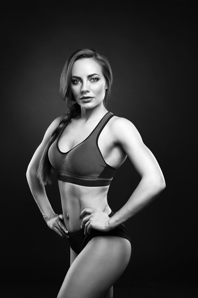 Fitness female looking at camera - 写真・画像