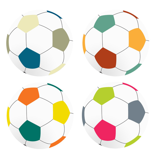 Color fútbol sobre fondo blanco, aislado
 - Foto, Imagen