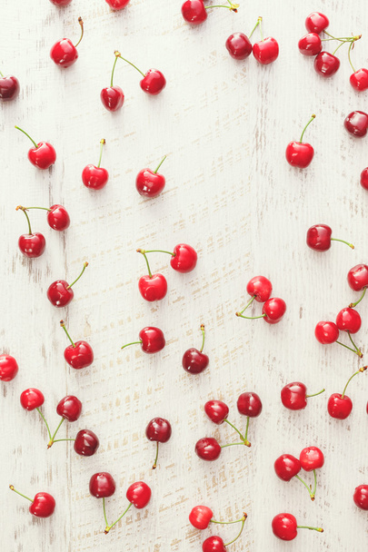 Fresh red Cherry background - Zdjęcie, obraz